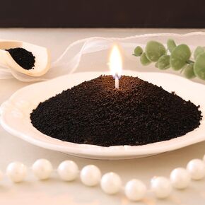 REISEN 2.2lb/35OZ Natural Pearled Wax-Black Candle Sand Wax, Unscented DIY Candle Making Kit with Wicks and Spoon