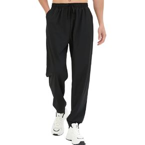 Mens Sweatpants, Elastic Waist Joggers for Men, Gym Athletic Pants with Pockets for Workout Running Jogging (US, Alpha, Medium, Regular, Regular, Black)