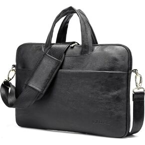 Kinmac 360° Protective Waterproof PU Leather Laptop Shoulder Messenger Sleeve Briefcase case Bag (13 inch-14 inch, Coffee PU) in Kuwait