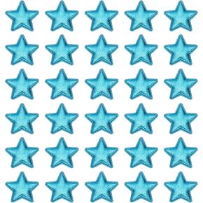 PATIKIL 100Pcs Star Appliques Sew on Patches, Shiny Star Embellishment Patches PU Padded Fabric Charms for DIY Craft Scrapbooking Decoration Wedding Home Decor, Pink