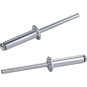 100 PCs 1/4'' x 1''Aluminum Blind Rivets, Pack of 100 CT 6.4mm x 25mm Pop Rivets with Aluminum Grip and Steel Mandrel