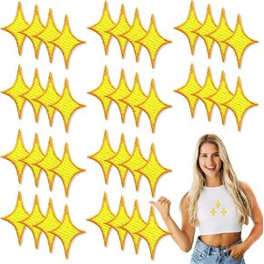 40Pcs Stars Iron On Patches 10 Colors Star Embroidered Appliques Sew on Patches for Backpack Hat Jacket Clothing Jacket Jeans DIY Craft Decoration