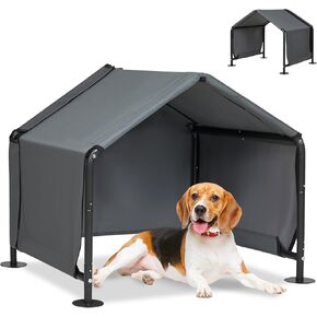 Large Dog Shade for Outside - LitaiL Outdoor Dog Kennel for Small Dogs, 4.1'x4.1'x3.6' Outdoor Sun Rain Canopy Pet House, Waterproof Pet Canopy Shelter for Small Animals