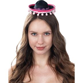 Cinco De Mayo Sombrero Hats for Women Mexican Mini Sombrero Headband Party Decorations Accessories Headwear