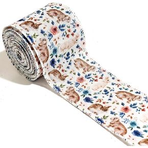 Easter Wired Edge Ribbon Spring Floral Bunny Wired Ribbon Watercolor Easter Rabbit Flower Fabric Craft Ribbon for Gift Wrapping Floral Arrangement Wreath Bow DIY Crafts, 10 Yards, 2.5 Inch in Kuwait