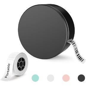 آلة صانع الملصقات مع شريط ، طابعة ملصقات صغيرة محمولة ، آلة صانع ملصقات HP3 Bluetooth مع قوالب متعددة لمنظمة الأعمال الصغيرة للمنزل ، طابعة تسمية حرارية صغيرة ، أبيض
