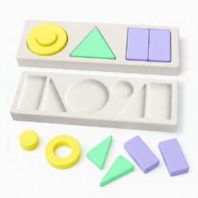 2 in 1 Pre School Montessori Wooden Color/Shape Sorter Toy Puzzle for 1+ Year Old Kids, CPSC Certified Object Permanence Toys for Babies Teaches Fine Motor Skills Learning Toys for 1 2 3 Year Toddlers