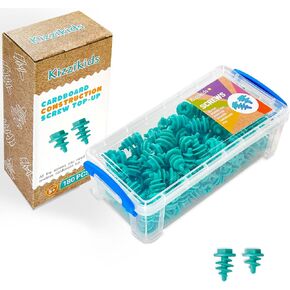 Screws Kit Top-up 180 Piece, Cardboard Construction Tools, STEM Educational Toys for at-Home Play + Classroom Learning, Screws 90 and Screws+ 90 Mix Kit for Boys and Girls Aged 5+(Yellow)