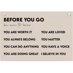 Inspirational Classroom Decor Canvas Banner Wall Hanging Banner Flag,Affirmation Wall Art for Kids,Kids Room Playroom Nursery Decor,Positive Classroom Wall Art