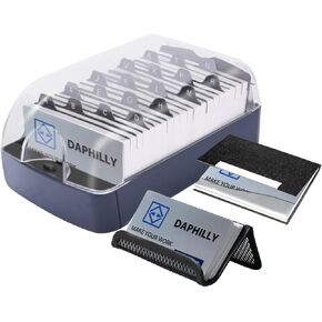 Business Card Holder for Desk, Business Card Holder Organizer, Business Card Box, Push-Button,with A-Z Tabs, Storage up to 550 Cards (medium)