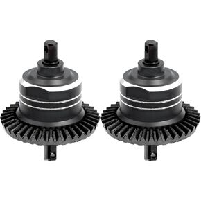 1/10 Front Rear Differential Upgrades Diff for 1/10 Traxxas Slash Rustler Stampede Hoss 4x4 VXL Ford 150，2PCS #45 Steel Differential, Replaced #5381#6882#5379(Red)