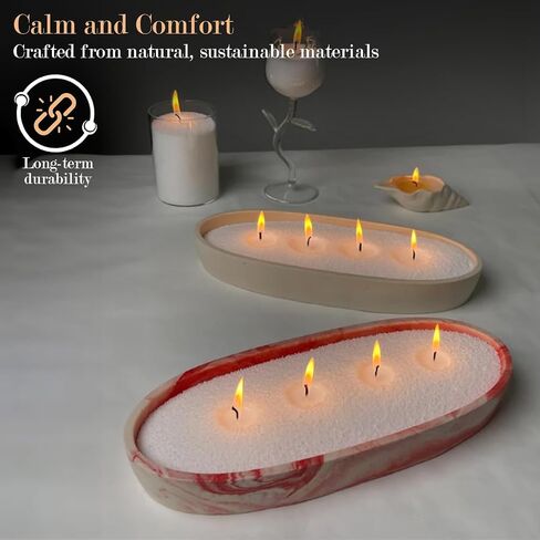 Pearl Sand Wax Scented Candle - Red, 16oz/454g, 15 Cotton Wicks, Eco-Friendly & Non-Toxic Refillable Sand Wax, Long-Lasting Fragrance, Ideal for DIY & Cozy Home Decor in Saudi Arabia