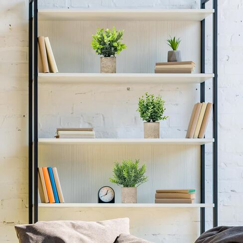 2 Pack Fake Plants 7" Small Potted Plants Artificial Plants Indoor Mini Greenery Plants for Indoor Decor Home Shelf Office Decor, Compact Black Round Pot in Saudi Arabia