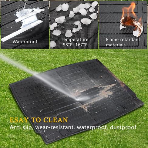 Jenofa-Car Floor Mats & Cargo Liner for VW Tiguan 2018-2024 5 مقاعد لجميع الأحوال الجوية الحصير مجموعة كاملة مخصصة عالية الحافة مقاومة للماء بطانات أرضية متينة لملحقات Volkswagen Tiguan باللون الأسود in Saudi Arabia