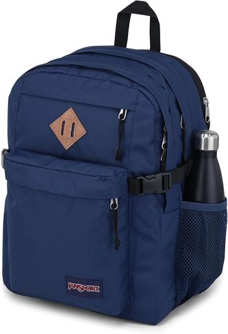JanSport Main Campus Backpack - Travel or Work backpack w 15-Inch Laptop Sleeve and Dual Water Bottle Pockets, Black in Saudi Arabia