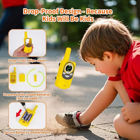 ألعاب للأولاد البالغ من العمر 3-12 عامًا ، تتحدث أولاد من أجل Kids 3 Channels 2 Way Radio Gifts مع Toys مع LCD Flashlight 3 KMS Range for Age 3 Up Boy والفتيات إلى الخارج ، والمشي لمسافات طويلة ، (أحمر) in Saudi Arabia