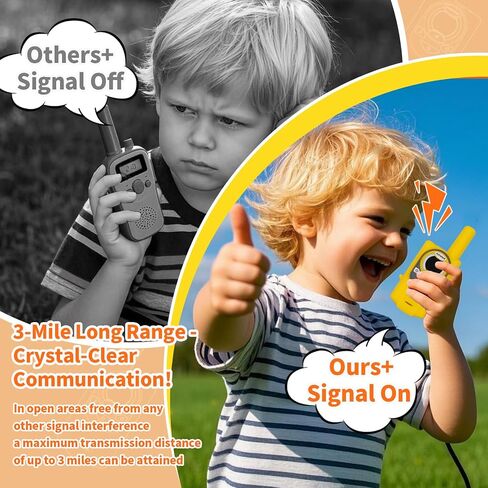 ألعاب للأولاد البالغ من العمر 3-12 عامًا ، تتحدث أولاد من أجل Kids 3 Channels 2 Way Radio Gifts مع Toys مع LCD Flashlight 3 KMS Range for Age 3 Up Boy والفتيات إلى الخارج ، والمشي لمسافات طويلة ، (أحمر) in Saudi Arabia