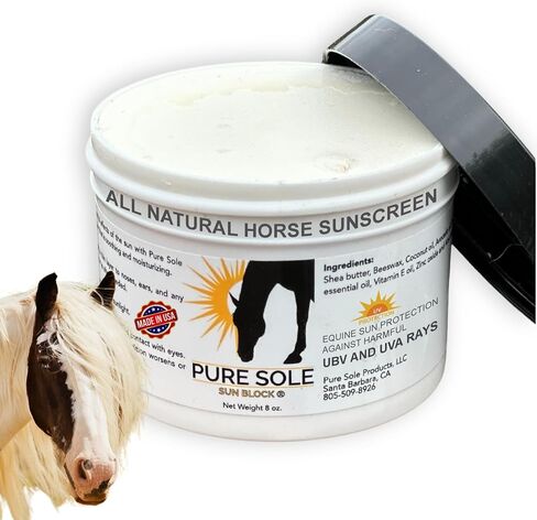 Natural Sunscreen For Horses With Aloe Vera And Zinc Oxide - Pure Sole Sun Block Cream - Sun Protection For Horses’ Noses and Sensitive Skin - 2 ounce Push Up Stick in Kuwait
