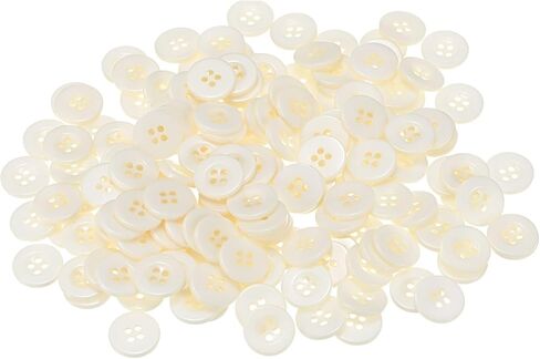 HARFINGTON 160pcs 24L Sewing Buttons 5/8"(15mm) Resin Round Flat 4-Hole Craft Replacement Buttons for Coats Sewing Clothing and DIY, Grey in Saudi Arabia
