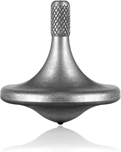 Premium Precious Titanium Spinning Top, Spin Long Time Exceed 10 Minutes, Perfect Balance, Well Made Metal Kinetic Desk Fidget Toy, Wear-Resistant Drop-Resistant Does not Rust (Silver) in Kuwait