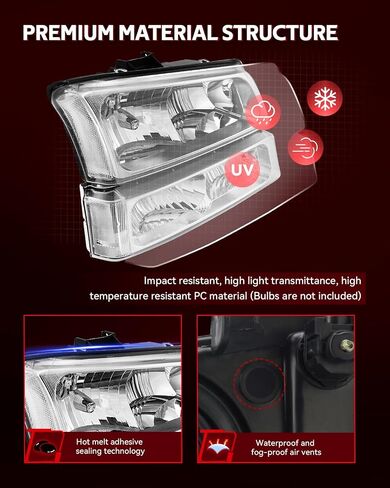 Torchbeam Headlight Assembly, Replacement for LAH367, Bumper Headlamp Black Housing Clear Reflector in Saudi Arabia