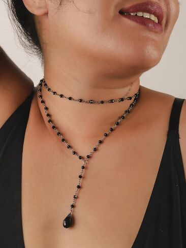 Sacina Gothic Layered Red Choker, Dainty Y Necklace, Teardrop Necklace, Bead Necklace, Gothic Necklace, Goth Necklace, Christmas Jewelry Gift for Women in Saudi Arabia