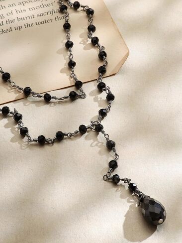 Sacina Gothic Layered Red Choker, Dainty Y Necklace, Teardrop Necklace, Bead Necklace, Gothic Necklace, Goth Necklace, Christmas Jewelry Gift for Women in Saudi Arabia