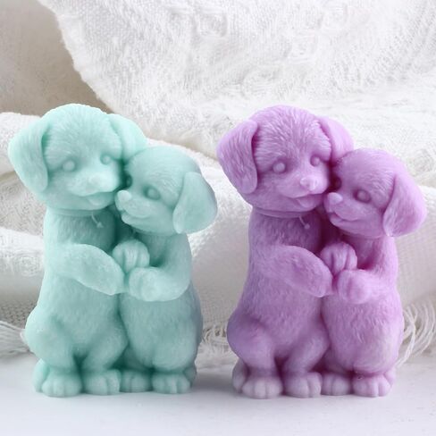 3D Teddy Dog Mold Dog Candle Molds Animal Mold Dog Resin Casting Mold for Candle Making Resin Aromatherapy Gypsum Wax Soap Clay Craft in Kuwait