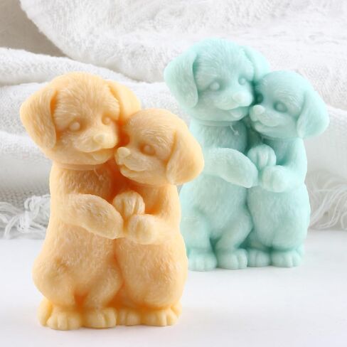 3D Teddy Dog Mold Dog Candle Molds Animal Mold Dog Resin Casting Mold for Candle Making Resin Aromatherapy Gypsum Wax Soap Clay Craft in Kuwait