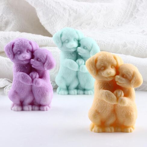 3D Teddy Dog Mold Dog Candle Molds Animal Mold Dog Resin Casting Mold for Candle Making Resin Aromatherapy Gypsum Wax Soap Clay Craft in Kuwait