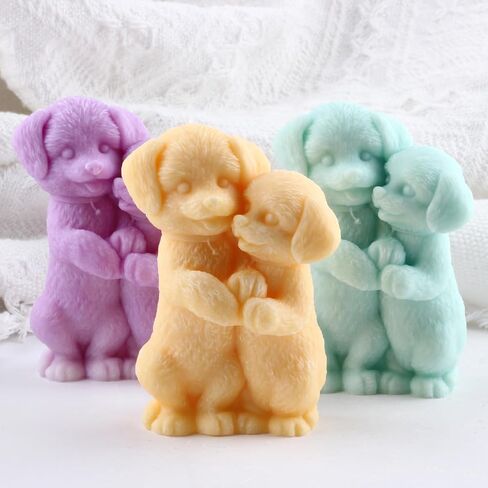 3D Teddy Dog Mold Dog Candle Molds Animal Mold Dog Resin Casting Mold for Candle Making Resin Aromatherapy Gypsum Wax Soap Clay Craft in Kuwait