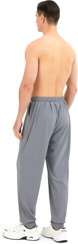 Mens Sweatpants, Elastic Waist Joggers for Men, Gym Athletic Pants with Pockets for Workout Running Jogging (US, Alpha, Medium, Regular, Regular, Black) in Saudi Arabia