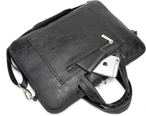 Kinmac 360° Protective Waterproof PU Leather Laptop Shoulder Messenger Sleeve Briefcase case Bag (13 inch-14 inch, Coffee PU) in Kuwait