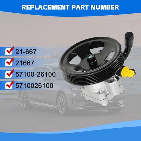20-8704 208704 Power Steering Pump Fits for 2002-2007 Silverado 1500,for 2002-2003 Tahoe,for Sierra 1500,for Yukon 2002-2003,for Escalade 2003 Replace OE 20-8704, 20756710, 26041315 in Saudi Arabia