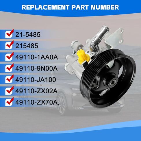20-8704 208704 Power Steering Pump Fits for 2002-2007 Silverado 1500,for 2002-2003 Tahoe,for Sierra 1500,for Yukon 2002-2003,for Escalade 2003 Replace OE 20-8704, 20756710, 26041315 in Saudi Arabia