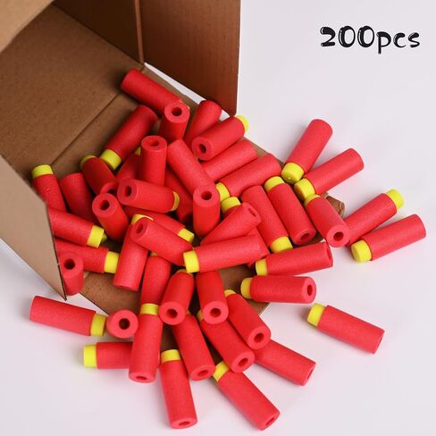 Half Length Darts Refill Pack, 200pcs Short Soft Darts Bullet Compatible with Dart Zone, Nerf, Worker, Zhenweiqi, 14+ in Kuwait