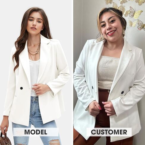 EXLURA Women's Casual Long Blazers Business Long Sleeve Loose Fit Work Office Suit Jackets Blazer Fall Fashion 2024 in Saudi Arabia