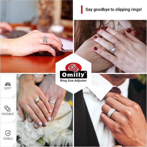 حارس حلقة معدنية مملوءة Omilly بالحلقات الفضفاضة ، 10 عبوات مع 6 أحجام ، ضابط حجم الحلقة ، عرض الحلقة 1 مم-10 مم ، سهلة الاستخدام ، ملاءمة آمنة للنساء in Kuwait