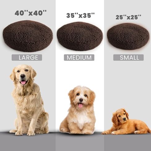 Muddy Mat® Cloud K-9 Bed للكلاب والقطط ، سرير الكلب الناعم والاسترخاء ، مادة تشنيل ، غطاء قابل للإزالة ، قابلة للغسل ومجفف آمن-كبير (40'x40 ') in Kuwait