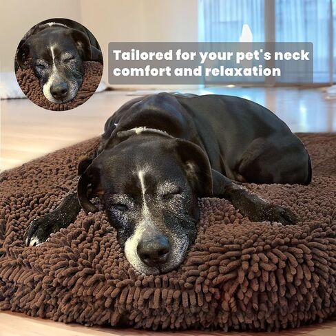 Muddy Mat® Cloud K-9 Bed للكلاب والقطط ، سرير الكلب الناعم والاسترخاء ، مادة تشنيل ، غطاء قابل للإزالة ، قابلة للغسل ومجفف آمن-كبير (40'x40 ') in Kuwait