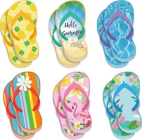 Sabary Flip Flop Sticky Notes Luau Party Favors Hawaiian Note Pads Summer Themed Flip Flop Note Pads Beach Notepad Self Stick Colorful Notepads Adhesive Memo (Slipper, 48 Packs) in Kuwait