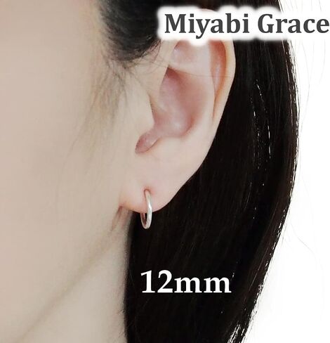 Miyabi Grace Men's 15 mm Small Comfortable Plastic Invisible Clip On Hoop Earrings Unisex Gold tone for guys in Kuwait
