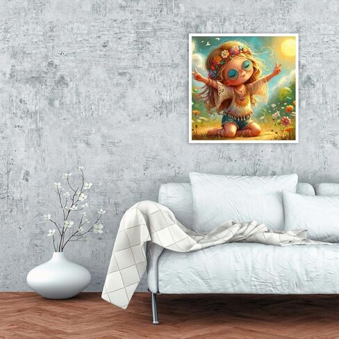 FQOVKYN 5D Easter Bunny Diamond Painting Kits للبالغين ، ومجموعات فنون الماس الدائرية الكاملة للمبتدئين للبالغين ، ومجموعات الطلاء GEM GEM DIY للديكور المنزلي 12 'x 16' ' in Kuwait