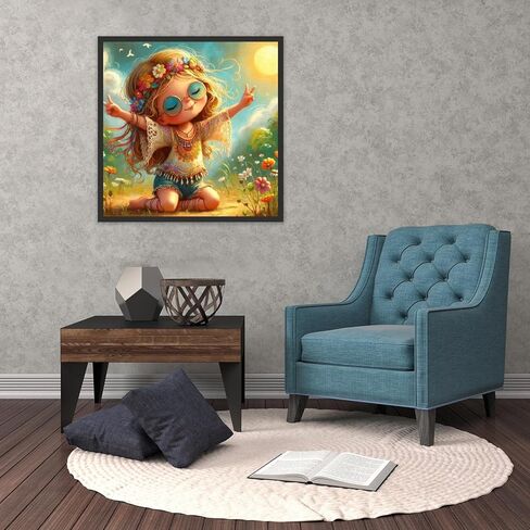 FQOVKYN 5D Easter Bunny Diamond Painting Kits للبالغين ، ومجموعات فنون الماس الدائرية الكاملة للمبتدئين للبالغين ، ومجموعات الطلاء GEM GEM DIY للديكور المنزلي 12 'x 16' ' in Kuwait