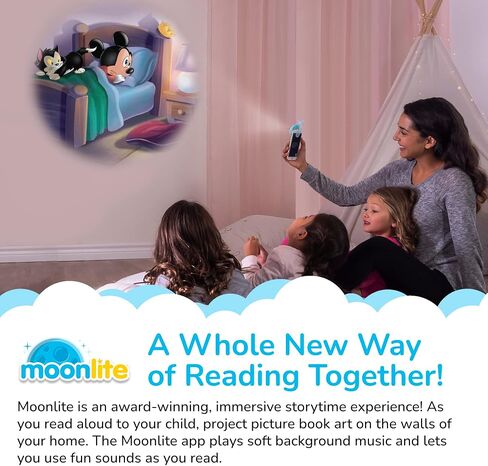 Moonlite Storytime Mickey and Friends مفاجأة لـ Pluto Storybook Reel ، طريقة سحرية للقراءة معًا ، قصة رقمية لجهاز العرض ، المؤثرات الصوتية الممتعة ، هدية تعلم للأطفال الذين تتراوح أعمارهم in Kuwait
