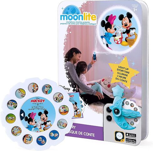 Moonlite Storytime Mickey and Friends مفاجأة لـ Pluto Storybook Reel ، طريقة سحرية للقراءة معًا ، قصة رقمية لجهاز العرض ، المؤثرات الصوتية الممتعة ، هدية تعلم للأطفال الذين تتراوح أعمارهم in Kuwait