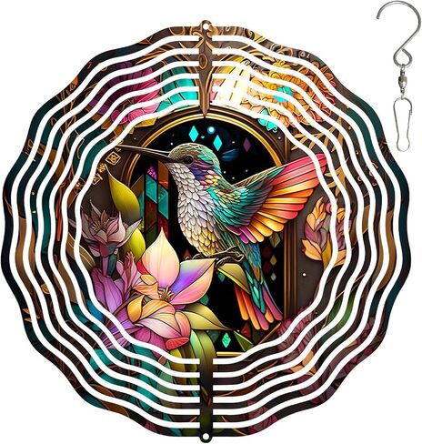 Cardinal Wind Spinner,3D Bird Spinners with Holly for Yard and Garden 3D Steel Wind Spinner Outdoor Wind Spinner 10 inch 3D Xmas Wind Sculptures in Kuwait