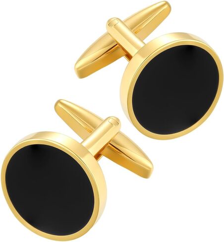 Cufflinks for Men and Tuxedo Shirt Studs Set with Gift Box Stainless Steel Cufflinks in Kuwait