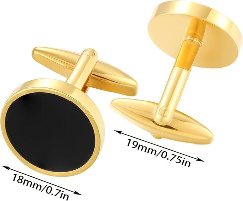 Cufflinks for Men and Tuxedo Shirt Studs Set with Gift Box Stainless Steel Cufflinks in Kuwait