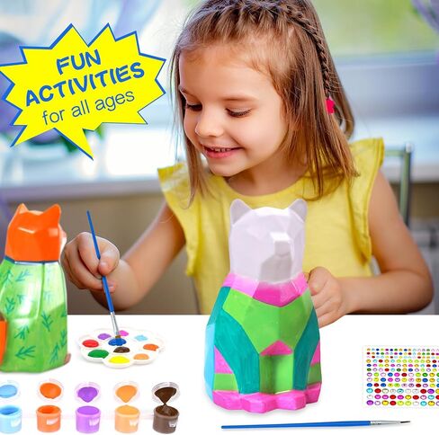 Doodledoo Paint الخاص بك مجموعة FOX LAMP الخاصة بك ، والفنون والحرف اليدوية للأطفال الذين تتراوح أعمارهن in Kuwait